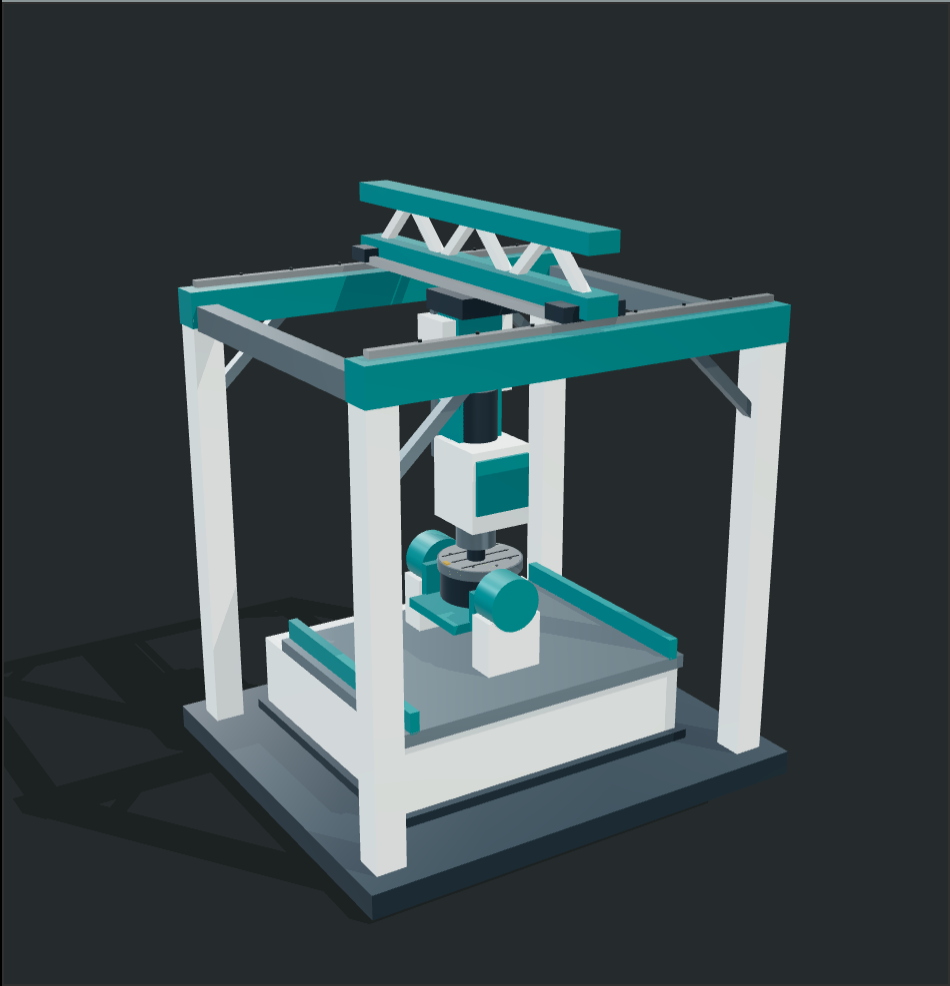 本项目原创 XYZBC 桁架模型:刀具侧 XYZ,工件侧 B→C。
